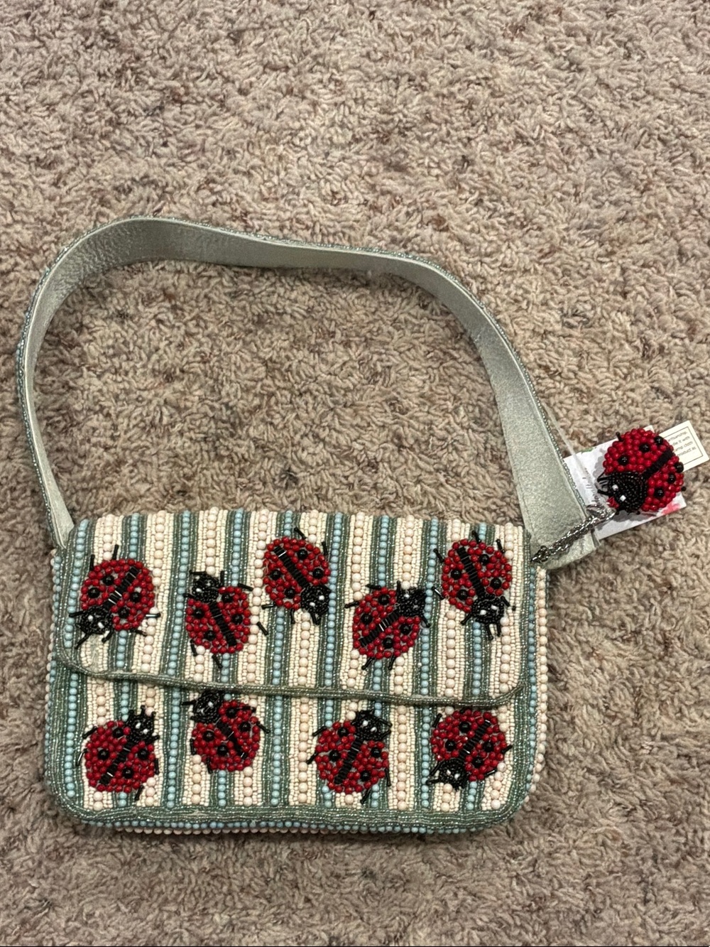 Ladybug Themed Beaded Purse